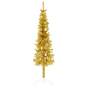 Artificial half Christmas tree with golden stand 150 cm by , Christmas trees - Ref: Foro24-344590, Price: 14,63 €, Discount: %