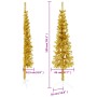 Artificial half Christmas tree with golden stand 150 cm by , Christmas trees - Ref: Foro24-344590, Price: 13,15 €, Discount: %