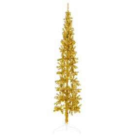 Artificial half Christmas tree with golden stand 210 cm by , Christmas trees - Ref: Foro24-344592, Price: 17,61 €, Discount: %