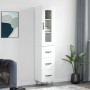 Tall white plywood highboard 34.5x34x180 cm by , Sideboards - Ref: Foro24-3199265, Price: 108,79 €, Discount: %