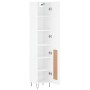 Tall white plywood highboard 34.5x34x180 cm by , Sideboards - Ref: Foro24-3199137, Price: 105,15 €, Discount: %