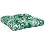 Cushion for pallets, leaf print fabric, 60x61.5x10 cm by , Cushions for chairs and sofas - Ref: Foro24-360890, Price: 19,07 €...