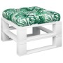 Cushion for pallets, leaf print fabric, 60x61.5x10 cm by , Cushions for chairs and sofas - Ref: Foro24-360890, Price: 19,07 €...