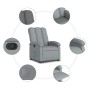 Sillón reclinable de tela gris claro de , Sillones - Ref: Foro24-371727, Precio: 197,96 €, Descuento: %