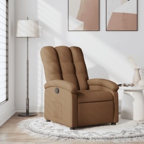 Brown fabric recliner by , Armchairs - Ref: Foro24-371731, Price: 223,31 €, Discount: %