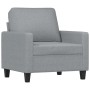 Sillón con taburete tela gris claro 60 cm de , Sofás - Ref: Foro24-3201029, Precio: 214,70 €, Descuento: %