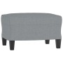 Sillón con taburete tela gris claro 60 cm de , Sofás - Ref: Foro24-3201029, Precio: 214,70 €, Descuento: %