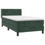 Cama box spring con colchón terciopelo verde oscuro 90x190 cm de , Camas y somieres - Ref: Foro24-3130934, Precio: 313,39 €, ...