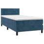 Box spring bed with mattress and LED dark blue velvet 90x190 cm by , Beds and slatted bases - Ref: Foro24-3134379, Price: 319...