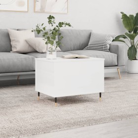 Glossy white plywood coffee table 60x44.5x45 cm by , Coffee table - Ref: Foro24-830942, Price: 51,33 €, Discount: %