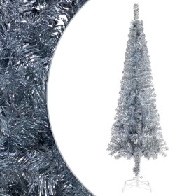 Silver slim Christmas tree 120 cm by , Christmas trees - Ref: Foro24-329237, Price: 22,99 €, Discount: %