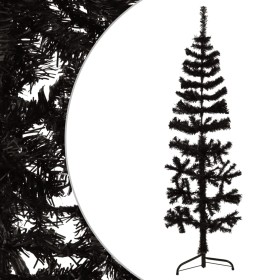 Medio árbol de Navidad artificial con soporte negro 150 cm de , Arboles de navidad - Ref: Foro24-344575, Precio: 13,19 €, Des...