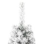 Half narrow artificial Christmas tree with snow 120 cm by , Christmas trees - Ref: Foro24-344604, Price: 30,01 €, Discount: %