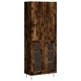 Tall smoked oak plywood sideboard 69.5x34x180 cm by , Sideboards - Ref: Foro24-3198070, Price: 154,99 €, Discount: %