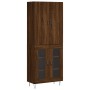 Aparador alto madera contrachapada marrón roble 69,5x34x180 cm de , Aparadores - Ref: Foro24-3198072, Precio: 152,97 €, Descu...