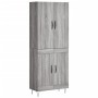 Aparador alto madera contrachapada gris sonoma 69,5x34x180 cm de , Aparadores - Ref: Foro24-3198079, Precio: 146,99 €, Descue...