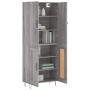 Aparador alto madera contrachapada gris sonoma 69,5x34x180 cm de , Aparadores - Ref: Foro24-3198079, Precio: 146,99 €, Descue...