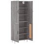 Aparador alto madera contrachapada gris sonoma 69,5x34x180 cm de , Aparadores - Ref: Foro24-3198079, Precio: 146,99 €, Descue...