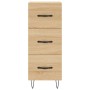 Aparador de madera contrachapada roble Sonoma 34,5x34x180 cm de , Aparadores - Ref: Foro24-3199268, Precio: 115,99 €, Descuen...