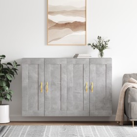 Wall cabinets 2 pcs concrete gray engineered wood by , Sideboards - Ref: Foro24-3198053, Price: 136,25 €, Discount: %