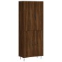 Aparador alto madera contrachapada marrón roble 69,5x34x180 cm de , Aparadores - Ref: Foro24-3198064, Precio: 149,54 €, Descu...