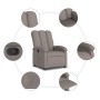 Sillón reclinable de tela gris taupe de , Sillones - Ref: Foro24-371735, Precio: 219,80 €, Descuento: %