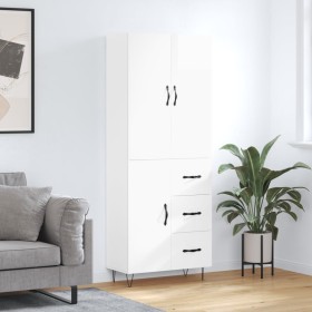 High glossy white plywood sideboard 69.5x34x180 cm by , Sideboards - Ref: Foro24-3198091, Price: 182,03 €, Discount: %