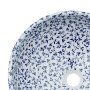 White and blue ceramic round countertop washbasin Φ41x14 cm by , Sinks - Ref: Foro24-155050, Price: 108,31 €, Discount: %