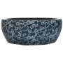 Lavabo sobre encimera redondo cerámica negro y azul Φ41x14 cm de , Lavabos - Ref: Foro24-155065, Precio: 99,05 €, Descuento: %