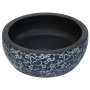 Lavabo sobre encimera redondo cerámica negro y azul Φ41x14 cm de , Lavabos - Ref: Foro24-155065, Precio: 99,05 €, Descuento: %