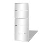 Shoe cabinet with 5 drawers and white mirror 63x17x169.5 cm by vidaXL, Shoe racks and shoe organizers - Ref: Foro24-273938, P...