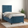 Box spring bed with dark blue velvet mattress 90x190 cm by , Beds and slatted bases - Ref: Foro24-3142939, Price: 354,28 €, D...