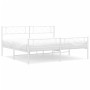 Estructura cama metal con cabecero y pie cama blanco 183x213 cm de , Camas y somieres - Ref: Foro24-372349, Precio: 116,45 €,...