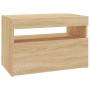 TV cabinet with LED lights Sonoma oak 60x35x40 cm by , TV Furniture - Ref: Foro24-804415, Price: 52,91 €, Discount: %