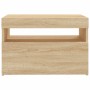 TV cabinet with LED lights Sonoma oak 60x35x40 cm by , TV Furniture - Ref: Foro24-804415, Price: 52,91 €, Discount: %