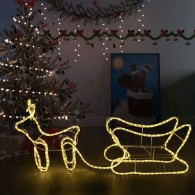 Christmas reindeer and sleigh garden decoration 252 LEDs by , Christmas lights - Ref: Foro24-51256, Price: 51,99 €, Discount: %