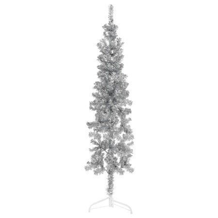 Medio árbol de Navidad artificial con soporte plateado 150 cm de , Arboles de navidad - Ref: Foro24-344595, Precio: 12,69 €, ...