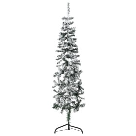 Mitad árbol Navidad artificial delgado con nieve 150 cm de , Arboles de navidad - Ref: Foro24-344605, Precio: 18,73 €, Descue...