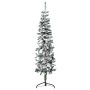 Half thin artificial Christmas tree with snow 150 cm by , Christmas trees - Ref: Foro24-344605, Price: 20,82 €, Discount: %