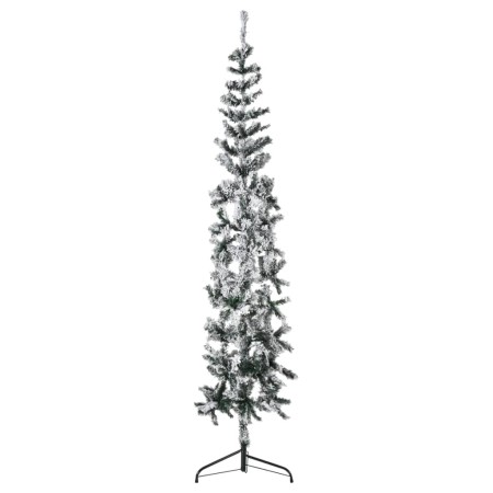 Half thin artificial Christmas tree with snow 210 cm by , Christmas trees - Ref: Foro24-344607, Price: 27,84 €, Discount: %