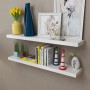 2pcs White MDF Floating Wall Shelves for Books/DVD by , Shelves and shelves - Ref: Foro24-242185, Price: 63,03 €, Discount: %