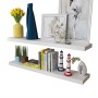 2pcs White MDF Floating Wall Shelves for Books/DVD by , Shelves and shelves - Ref: Foro24-242185, Price: 63,03 €, Discount: %