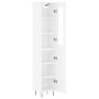 Tall white plywood sideboard 34.5x34x180 cm by , Sideboards - Ref: Foro24-3199201, Price: 109,00 €, Discount: %