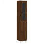 Aparador alto madera contrachapada roble marrón 34,5x34x180 cm de , Aparadores - Ref: Foro24-3199208, Precio: 104,87 €, Descu...