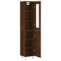 Aparador alto madera contrachapada roble marrón 34,5x34x180 cm de , Aparadores - Ref: Foro24-3199208, Precio: 104,87 €, Descu...