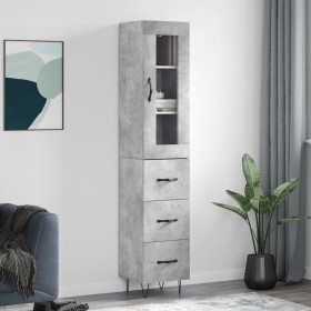 Concrete gray plywood sideboard 34.5x34x180 cm by , Sideboards - Ref: Foro24-3199269, Price: 106,99 €, Discount: %