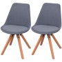 Dining chairs 2 units light gray fabric by vidaXL, dining chairs - Ref: Foro24-243566, Price: 129,62 €, Discount: %