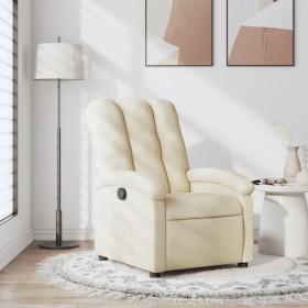 Sillón reclinable de tela crema de , Sillones - Ref: Foro24-371736, Precio: 219,80 €, Descuento: %