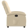 Sillón reclinable de tela crema de , Sillones - Ref: Foro24-371736, Precio: 219,80 €, Descuento: %