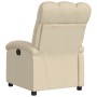 Sillón reclinable de tela crema de , Sillones - Ref: Foro24-371736, Precio: 219,80 €, Descuento: %